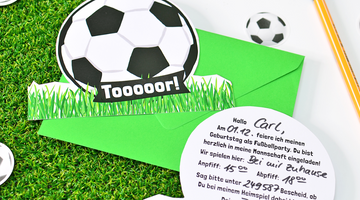 Einladungskarten Fußball Kindergeburtstag