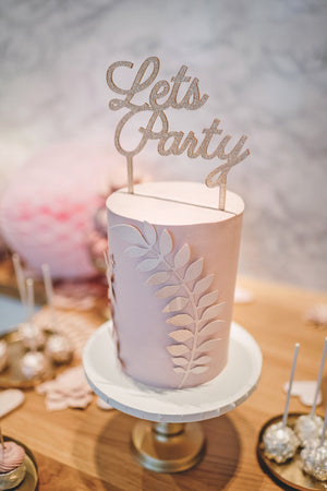 Cake Topper Acryl "Lets Party"