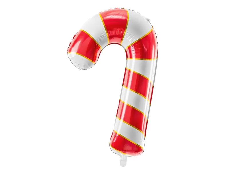 Folienballon Zuckerstange Candy Cane Rot-Weiß
