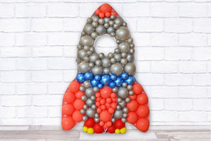 Bild der Ballon Mosaik Rakete in a box zum Weltall Geburtstag