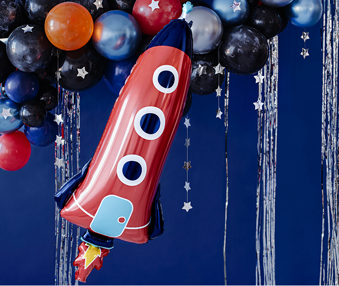 Space Party Raketen Ballon