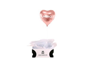 By HEART Heliumgefüllter Herzballon mit persönlichem Text